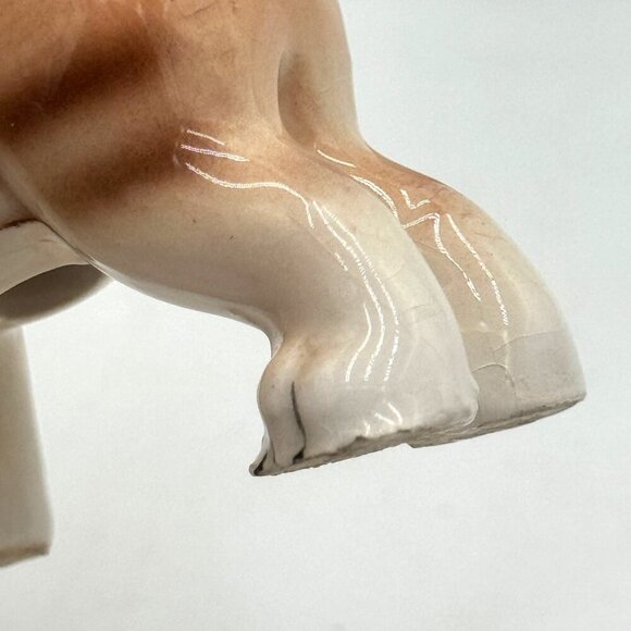 Vtg orange tabby statue standing kitten Cat Figurine Blue Eyes Japan - Picture 10 of 14